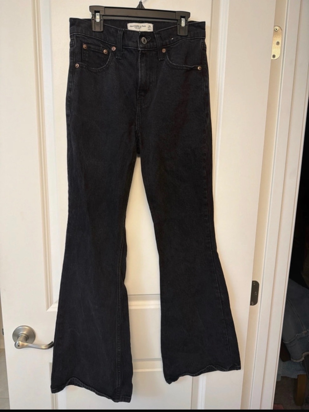 Abercrombie & Fitch Black High-Rise Flare Jeans